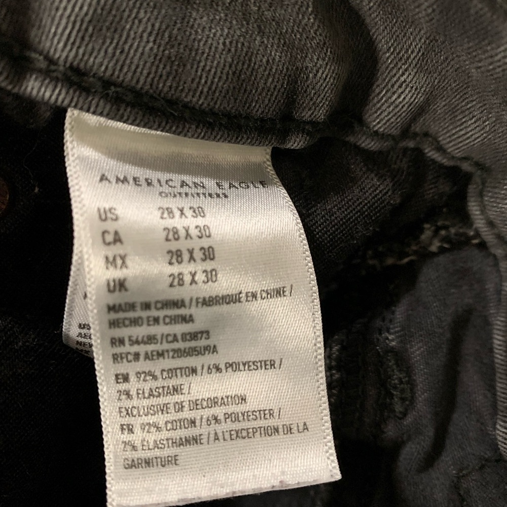 American Eagle Next Level Flex Distressed Jeans Gray 28x30 - Picture 6 of 6